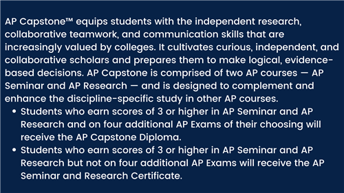 Requirements AP Capstone